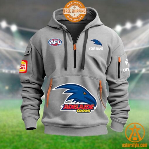 Adelaide Crows AFL Half Zip Heavy Hoodie