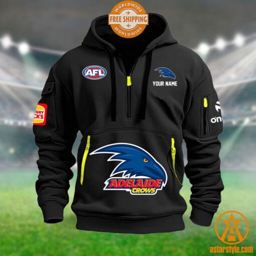 Adelaide Crows AFL Half Zip Heavy Hoodie