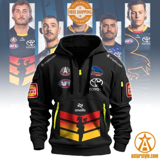 Adelaide Crows Half Zip Heavy Hoodie