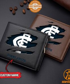 AFL Carlton Blues personalized Leather Wallet