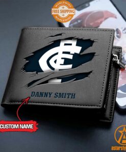 AFL Carlton Blues personalized Leather Wallet