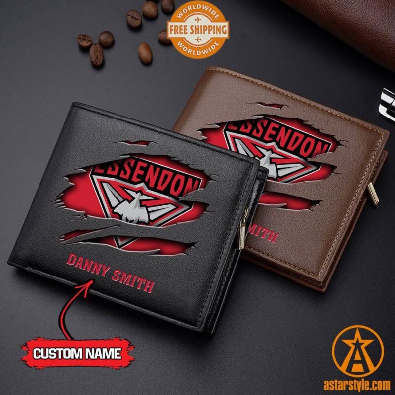 AFL Essendon Bombers personalized Leather Wallet