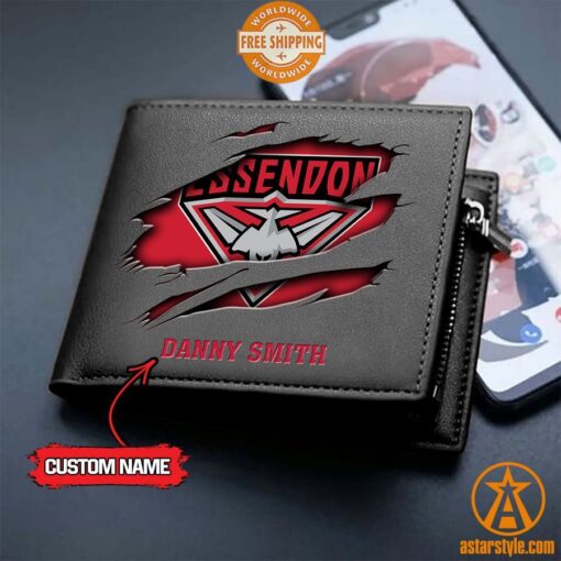 AFL Essendon Bombers personalized Leather Wallet