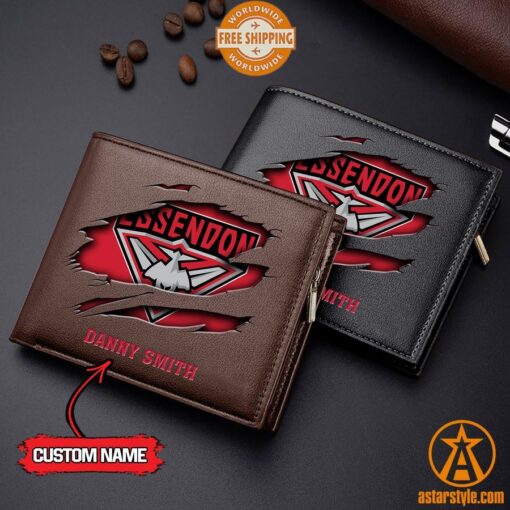 AFL Essendon Bombers personalized Leather Wallet