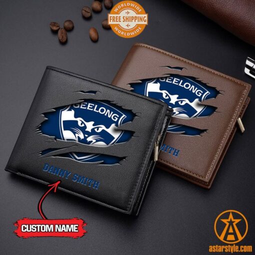 AFL Geelong Cats personalized Leather Wallet