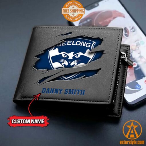 AFL Geelong Cats personalized Leather Wallet