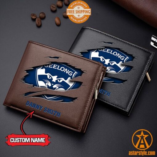 AFL Geelong Cats personalized Leather Wallet