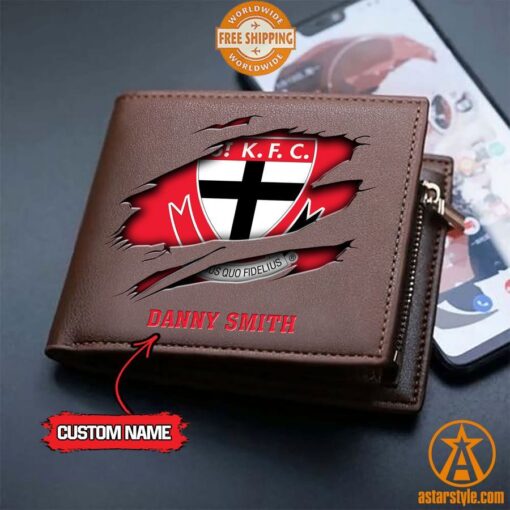 AFL St Kilda Saints personalized Leather Wallet