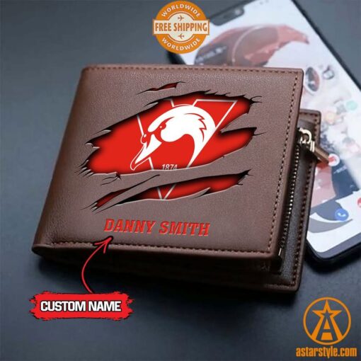 AFL Sydney Swans personalized Leather Wallet