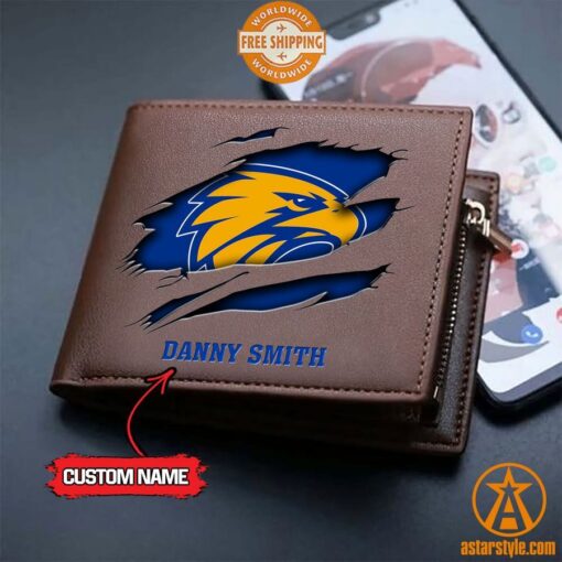 AFL West Coast Eagles personalized Leather Wallet