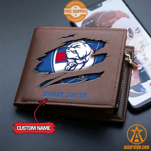 AFL Western Bulldogs personalized Leather Wallet