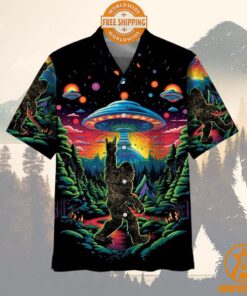 Alien Bigfoot Hawaiian Shirt