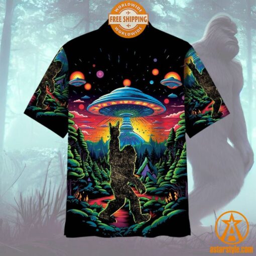 Alien Bigfoot Hawaiian Shirt