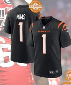 Amarius Mims Cincinnati Bengals 2024 NFL Draft First Round Pick Player Black Jersey