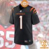 Amarius Mims Cincinnati Bengals 2024 NFL Draft First Round Pick Player Black Jersey