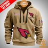 Arizona Cardinals Personalized Half Zip Heavy Hoodie Loving Click