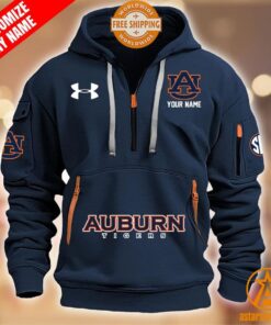 Auburn Tigers CUSTOM Half Zip Heavy Hoodie