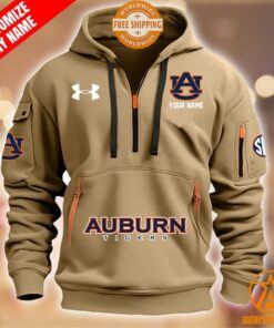 Auburn Tigers CUSTOM Half Zip Heavy Hoodie