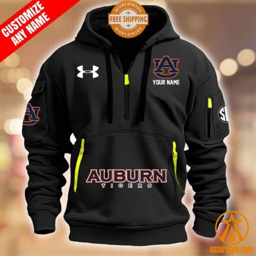 Auburn Tigers CUSTOM Half Zip Heavy Hoodie