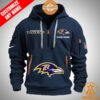 Baltimore Ravens personalized Half Zip Heavy Hoodie