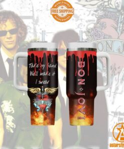 Bon Jovi Take My Hand Tumbler