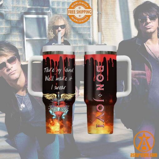 Bon Jovi Take My Hand Tumbler