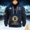 Boston Bruins NHL Half Zip Heavy Hoodie Eye soothing picture dear