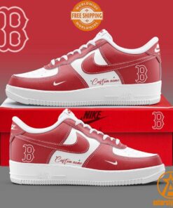 Boston Red Sox CUSTOM Nike Air Force Shoes