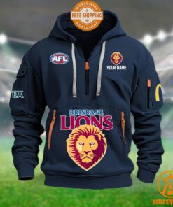 Brisbane Lions AFL Half Zip Heavy Hoodie