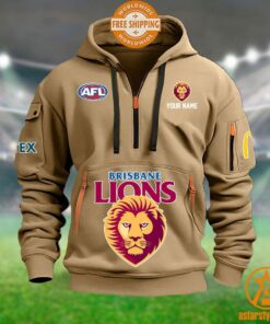 Brisbane Lions AFL Half Zip Heavy Hoodie