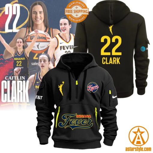 Caitlin Clark Indiana Fever Half Zip Heavy Hoodie