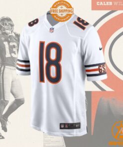 Caleb Williams Chicago Bears 2024 NFL Draft First Round Pick Player White Jersey