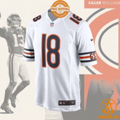 Caleb Williams Chicago Bears 2024 NFL Draft First Round Pick Player White Jersey