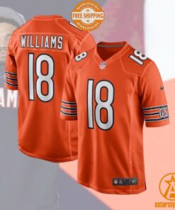 Caleb Williams Chicago Bears Alternate 2024 NFL Draft First Round Pick Player Orange Jersey