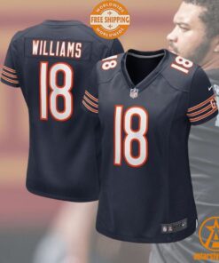 Caleb Williams Chicago Bears Women’s 2024 NFL Draft First Round Pick Player Navy Jersey