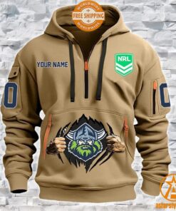 Canberra Raiders CUSTOM Half Zip Heavy Hoodie