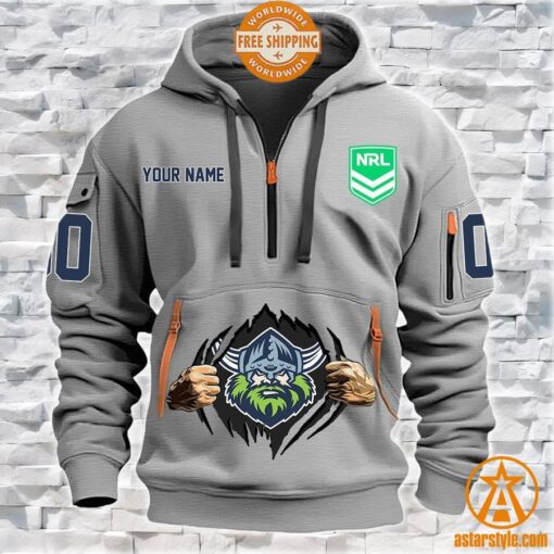 Canberra Raiders CUSTOM Half Zip Heavy Hoodie