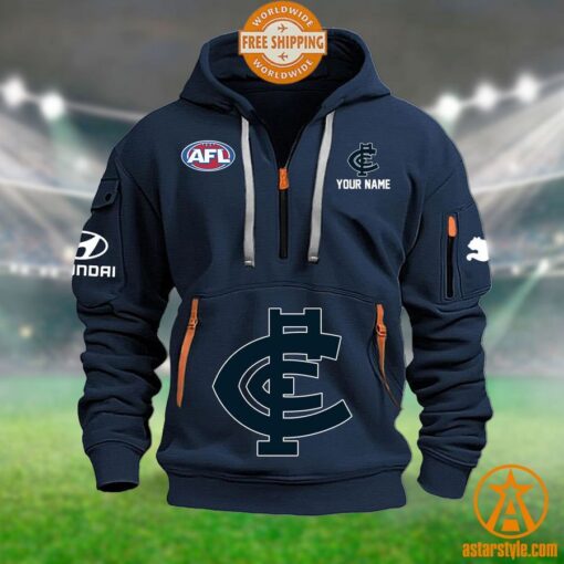 Carlton Blues AFL Half Zip Heavy Hoodie