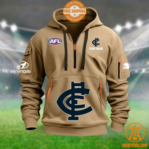 Carlton Blues AFL Half Zip Heavy Hoodie