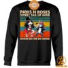 cat paws n roses sweet tail of mine where do we go meow shirt 4