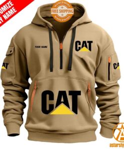 Caterpillar Inc personalized Half Zip Heavy Hoodie