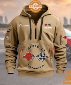 Chevrolet Corvette Half Zip Heavy Hoodie