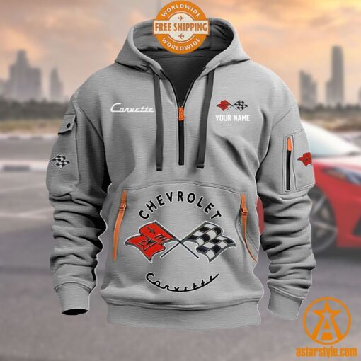 Chevrolet Corvette Half Zip Heavy Hoodie