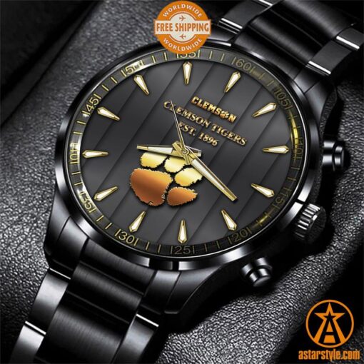 Clemson Tigers Stainless Steel Watch