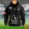 Collingwood Magpies AFL Half Zip Heavy Hoodie Radiant and glowing Pic dear