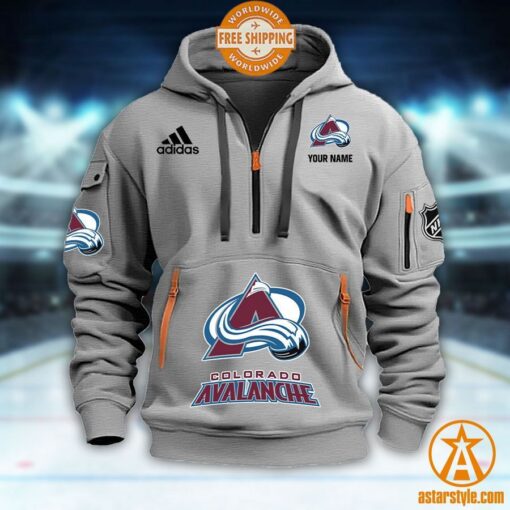 Colorado Avalanche NHL Half Zip Heavy Hoodie