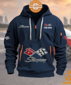 Corvette Stingray Half Zip Heavy Hoodie