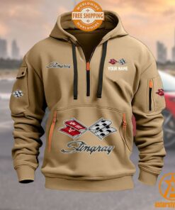 Corvette Stingray Half Zip Heavy Hoodie