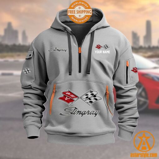 Corvette Stingray Half Zip Heavy Hoodie