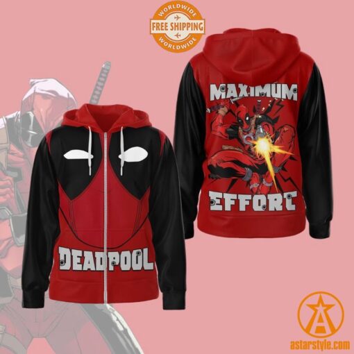 Deadpool Maximum Effort Zip Hoodie